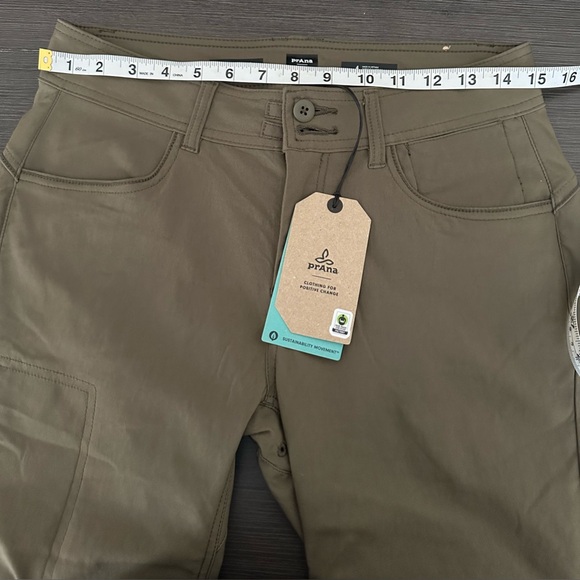 prAna Halle Capri II in Slate Green Standard Fit Outdoor Hiking Size 4 NWT - Picture 7 of 16